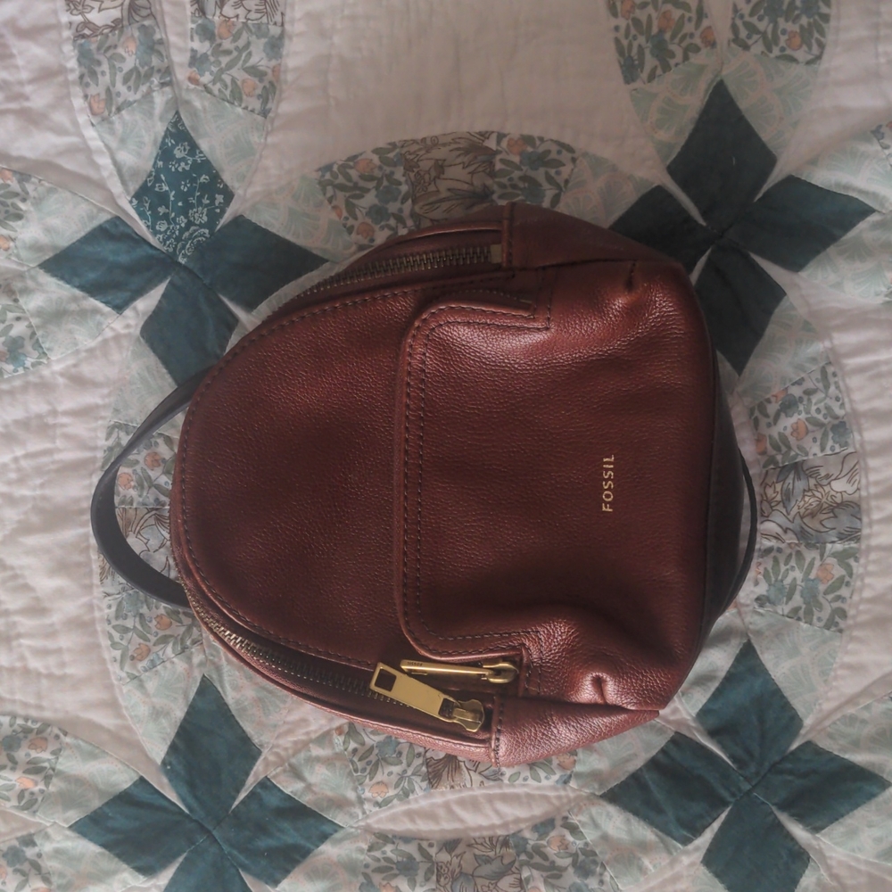 Fossil mini leather backpack